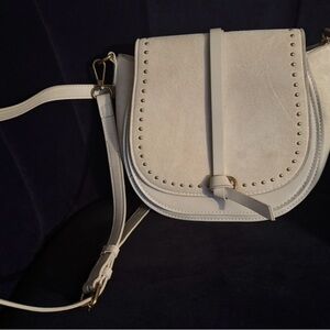 Rachel Zoe White Studded Crossbody Bag